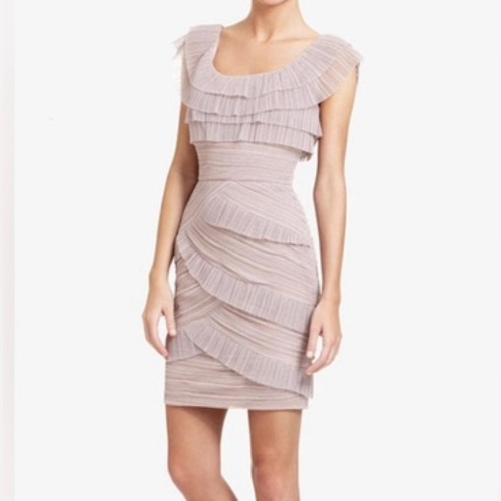 BCBG blush tulle mini dress